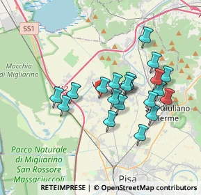 Mappa Via Pietro L'Aretino, 56017 San Giuliano Terme PI, Italia (3.2135)