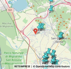 Mappa Via Pietro L'Aretino, 56017 San Giuliano Terme PI, Italia (6.3115)