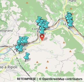 Mappa Via dei Biancospini, 50012 Bagno a Ripoli FI, Italia (1.9815)