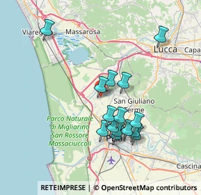 Mappa Via Pietro L'Aretino, 56017 San Giuliano Terme PI, Italia (6.86)