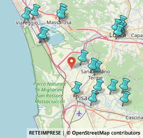 Mappa Via Pietro L'Aretino, 56017 San Giuliano Terme PI, Italia (10.2195)