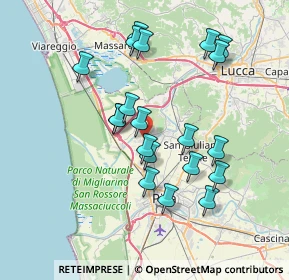 Mappa Via Pietro L'Aretino, 56017 San Giuliano Terme PI, Italia (7.0955)