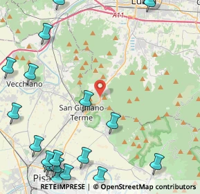 Mappa Traversa Prima Via dell'Acquarella, 55100 Lucca LU, Italia (6.8715)