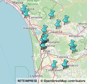 Mappa Via Pietro L'Aretino, 56017 San Giuliano Terme PI, Italia (14.17235)
