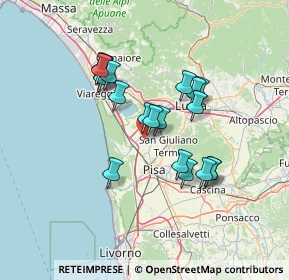Mappa Via Pietro L'Aretino, 56017 San Giuliano Terme PI, Italia (12.079)