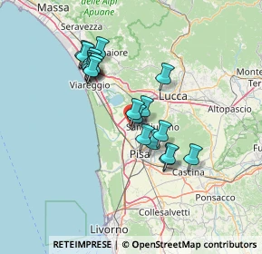 Mappa Via Pietro L'Aretino, 56017 San Giuliano Terme PI, Italia (12.267)
