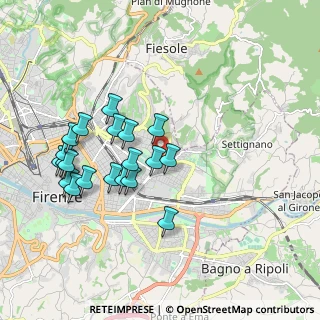 Mappa Firenze, 50137 Coverciano FI, Italia (1.885)
