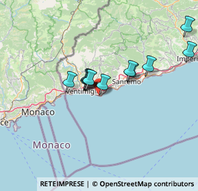 Mappa Via Vittorio Emanuele II, 18012 Bordighera IM, Italia (11.11833)