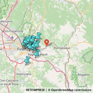 Mappa Via di Poggio Moro, 50012 Vallina FI, Italia (6.99778)