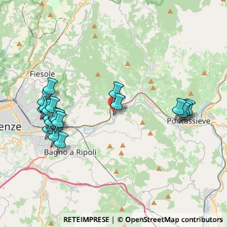 Mappa Via di Poggio Moro, 50012 Vallina FI, Italia (4.8075)