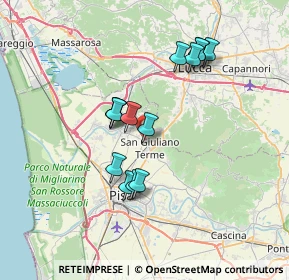 Mappa Via Statale Abetone S. Giuliano Terme, 56017 San Giuliano Terme PI, Italia (6.25643)