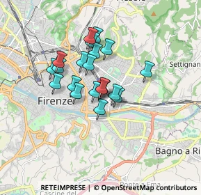 Mappa Via Vespasiano da Bisticci, 50136 Firenze FI, Italia (1.2865)