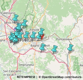 Mappa Via di Montalbano, 50135 Firenze FI, Italia (8.6545)