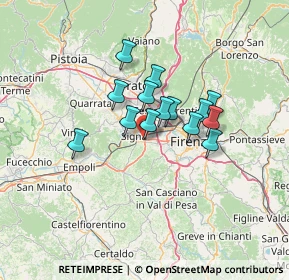 Mappa Via Madonna di Stagno, 50055 Lastra a Signa FI, Italia (9.65571)