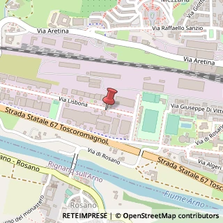 Mappa Via Lisbona, 9, 50065 Pontassieve, Firenze (Toscana)