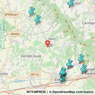 Mappa Via Ponte di Bagnolo, 50059 Vinci FI, Italia (6.62077)