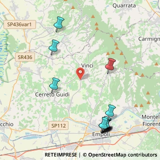 Mappa Via Ponte di Bagnolo, 50059 Vinci FI, Italia (5.59615)