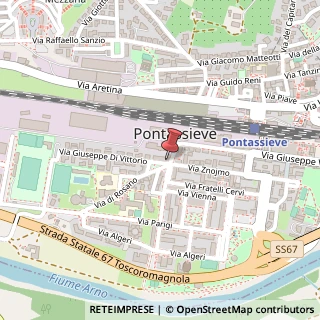 Mappa Via Giuseppe Di Vittorio, 2, 50065 Pontassieve, Firenze (Toscana)