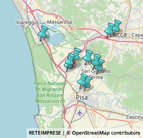 Mappa Via Camillo Benso Cavour Arena Metato, 56017 San Giuliano Terme PI, Italia (5.42273)