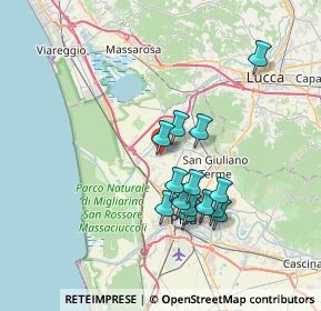 Mappa Via Camillo Benso Cavour Arena Metato, 56017 San Giuliano Terme PI, Italia (6.44571)