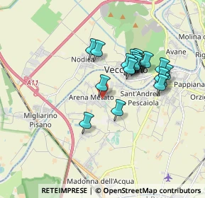 Mappa Via Camillo Benso Cavour Arena Metato, 56017 San Giuliano Terme PI, Italia (1.5695)