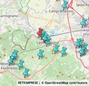 Mappa Via San Martino, 50055 Lastra a Signa FI, Italia (5.1085)