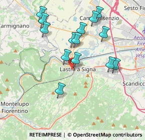 Mappa Via San Martino, 50055 Lastra a Signa FI, Italia (3.86786)