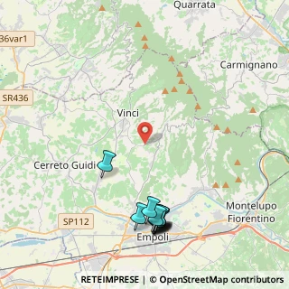 Mappa Via Amerini, 50059 Vinci FI, Italia (5.25455)