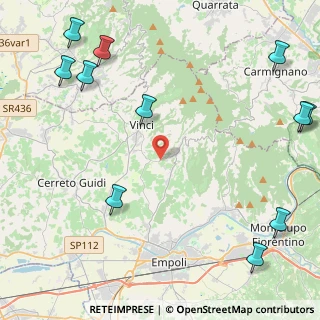 Mappa Via Amerini, 50059 Vinci FI, Italia (6.55727)