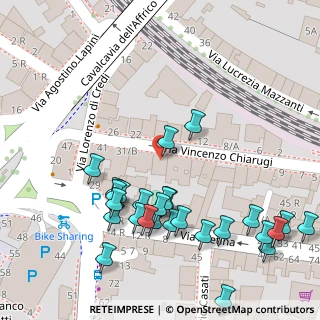 Mappa Via Vincenzo Chiarugi, 50136 Firenze FI, Italia (0.09259)