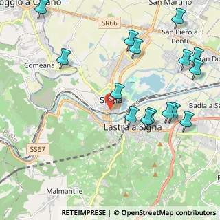Mappa Via della Stazione, 50058 Signa FI, Italia (2.58333)