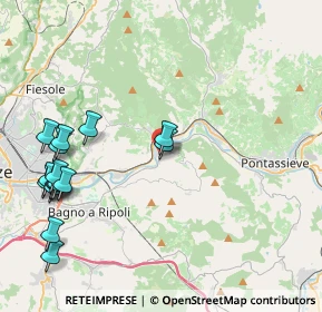 Mappa Via del Roseto, 50012 Vallina FI, Italia (5.21375)