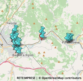 Mappa Via del Roseto, 50012 Vallina FI, Italia (4.856)