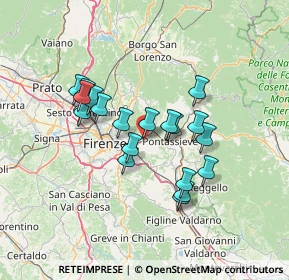 Mappa Via del Roseto, 50012 Vallina FI, Italia (11.9065)