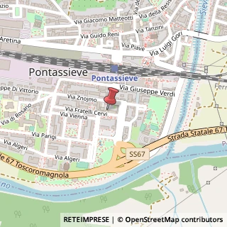 Mappa Via Fratelli Cervi, 22, 50065 Pontassieve, Firenze (Toscana)