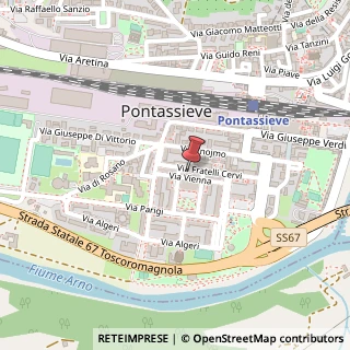 Mappa Via Fratelli Cervi, 65, 50065 Pontassieve, Firenze (Toscana)