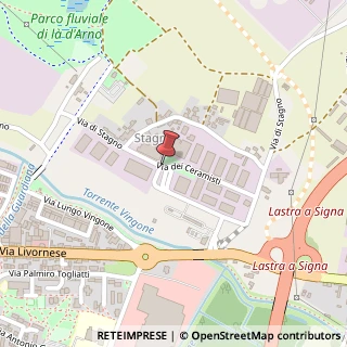 Mappa Via dei ceramisti 3, 50055 Lastra a Signa, Firenze (Toscana)