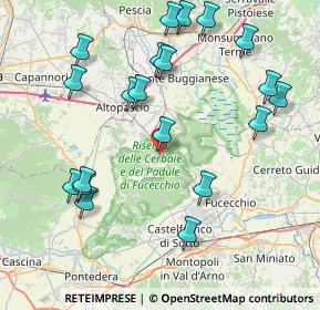 Mappa Via Val di Nievole, 50054 Fucecchio FI, Italia (9.3075)