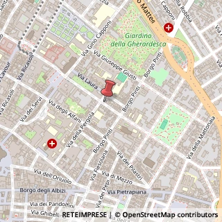 Mappa Via della Colonna, 34, 50121 Firenze, Firenze (Toscana)