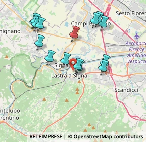 Mappa Via del Piano, 50055 Lastra a Signa FI, Italia (3.92133)