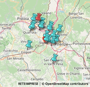 Mappa Via del Piano, 50055 Lastra a Signa FI, Italia (9.43611)