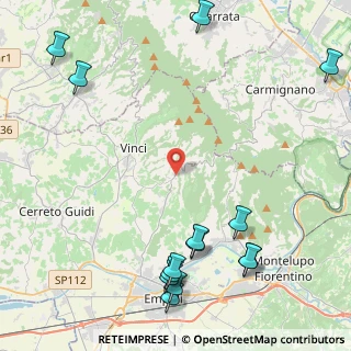 Mappa Via M.K, 50059 Vinci FI, Italia (6.23714)