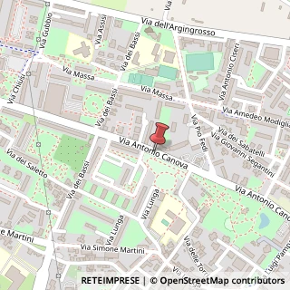 Mappa Via A. Canova, 116, 50142 Firenze, Firenze (Toscana)