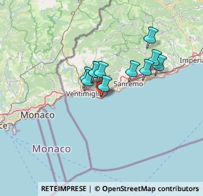 Mappa Via S. Ampelio, 18012 Bordighera IM, Italia (9.85273)
