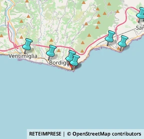 Mappa Bordighera, 18012 Bordighera IM, Italia (7.30412)