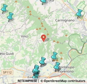 Mappa Via Conio, 50059 Vinci FI, Italia (6.39857)