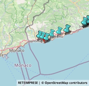 Mappa Via Luigi Cadorna, 18012 Bordighera IM, Italia (17.88444)