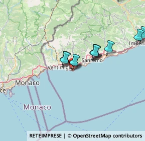 Mappa Lungomare Argentina, 18012 Bordighera IM, Italia (12.89692)