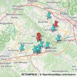 Mappa Via Piemonte, 50059 Vinci FI, Italia (6.585)