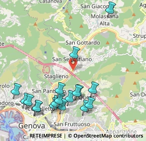 Mappa Lungo Bisagno Dalmazia 33 H r, 16100 Genova GE, Italia (2.45333)